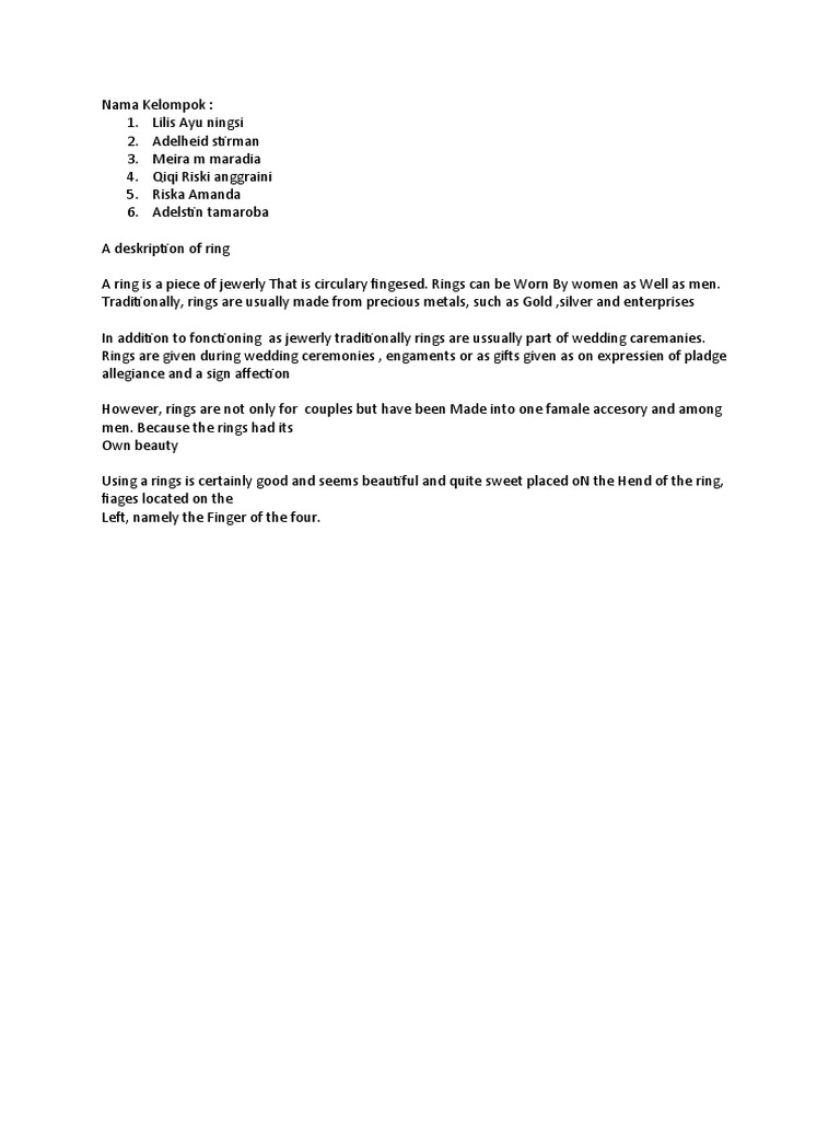 Deskription of Ring | PDF