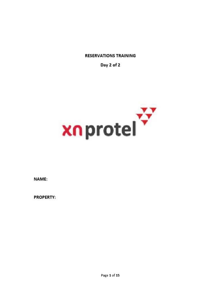Protel Reservation Training - 2 | Download Free PDF | Software