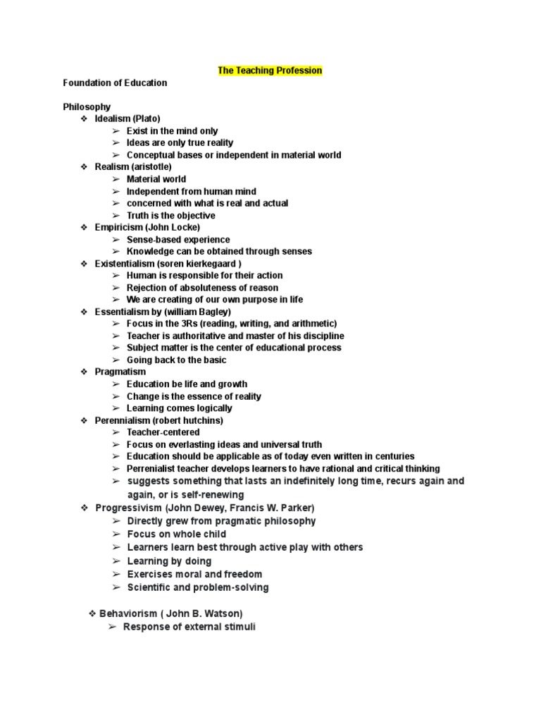 Profed Notes | PDF | Cost Of Living | Teachers