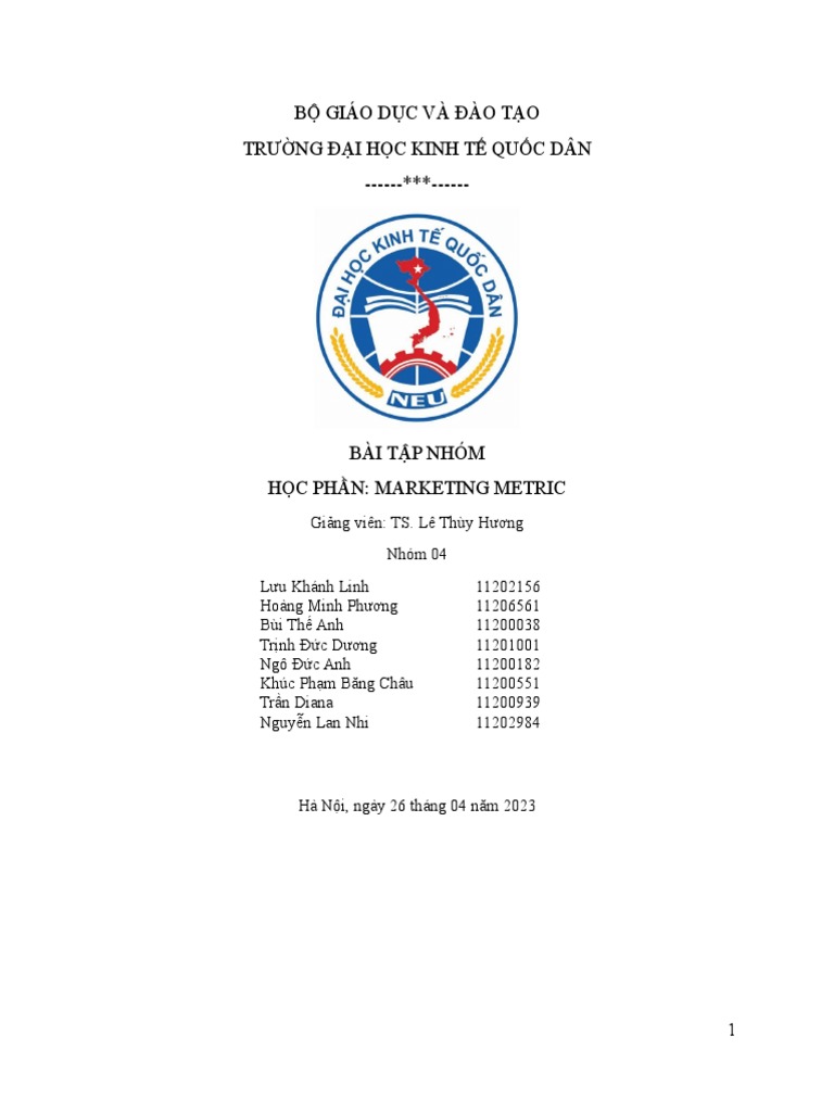 Marketing Metrics Report Group 4 | PDF | Sales | Marketing