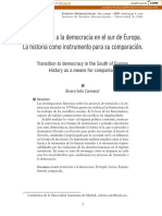 La Transición A La Democracia en El Sur de Europa. La