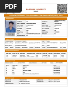 Student Enrollment Acknowledgement