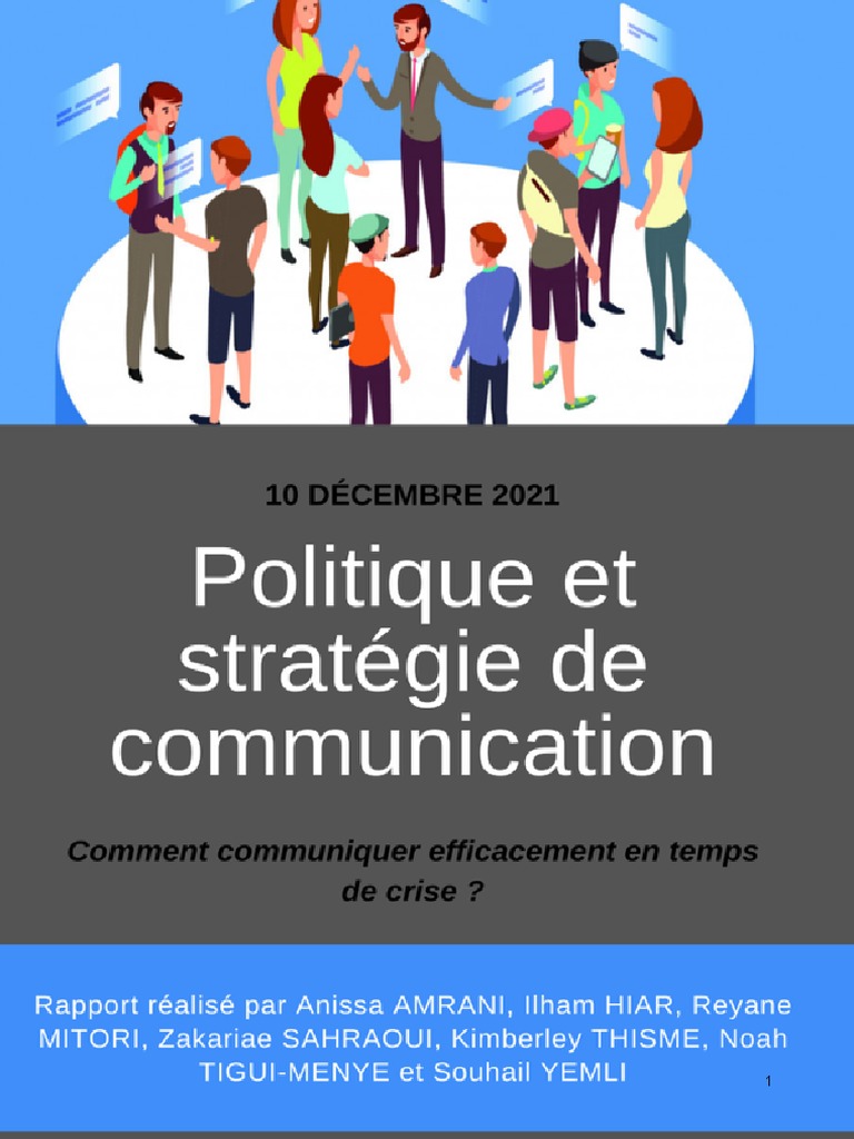 Communication de crise et changement d'activité | PDF