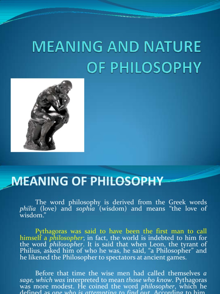 Introduction To Philosophy Definition, Nature and Scope, Concept