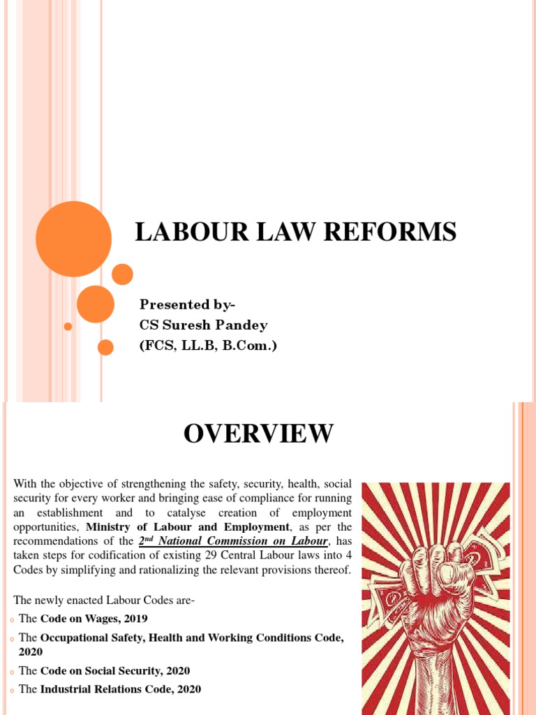 Labour Law Reforms PPT Cs Suresh Pandey-Final | PDF