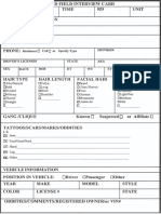 Field Interview Card