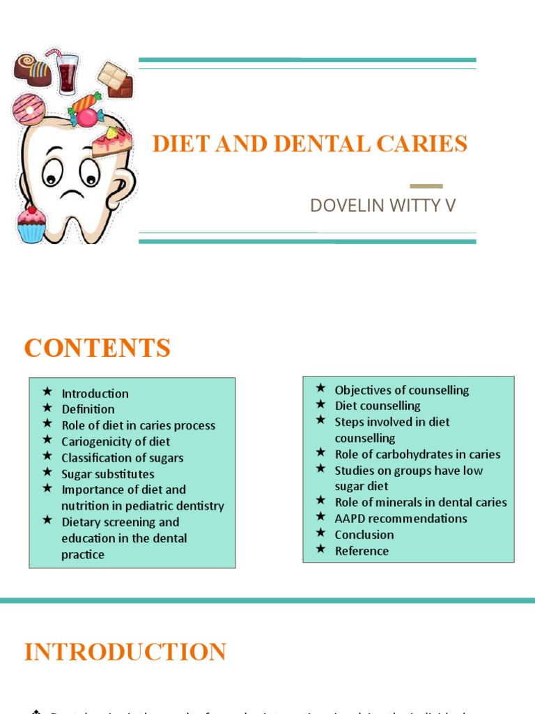 Diet and Dental Caries PDF Sugar Substitute Foods
