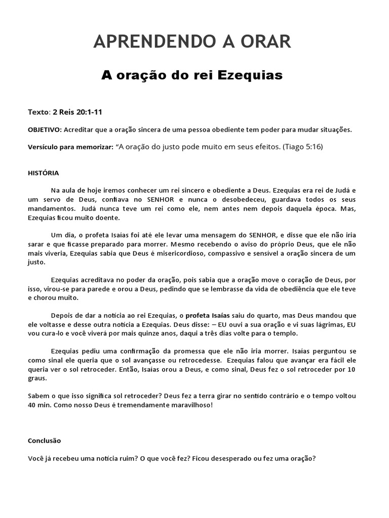 A Oração de Ezequias | PDF