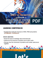 GENBIO - UNIT 2 - GENETICS - L2 STRUCTURE OF PROTEINS AND NUCLEIC ACIDS (A Recall)