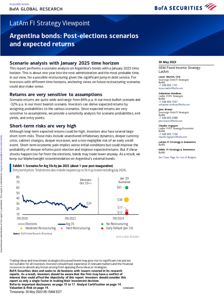 BoFA Escenario Económico Argentina 2025 PDF