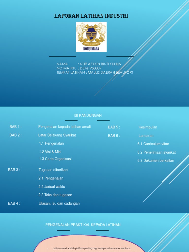 Contoh Slide Latihan Industri | PDF