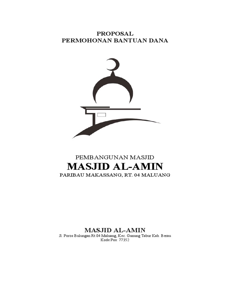 Permohonan Dana Pembangunan Masjid | PDF