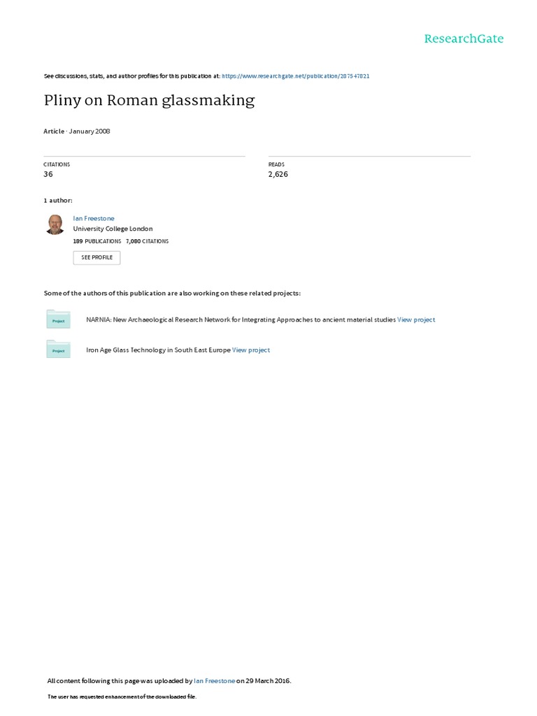 Roman Glassmaking Pdf