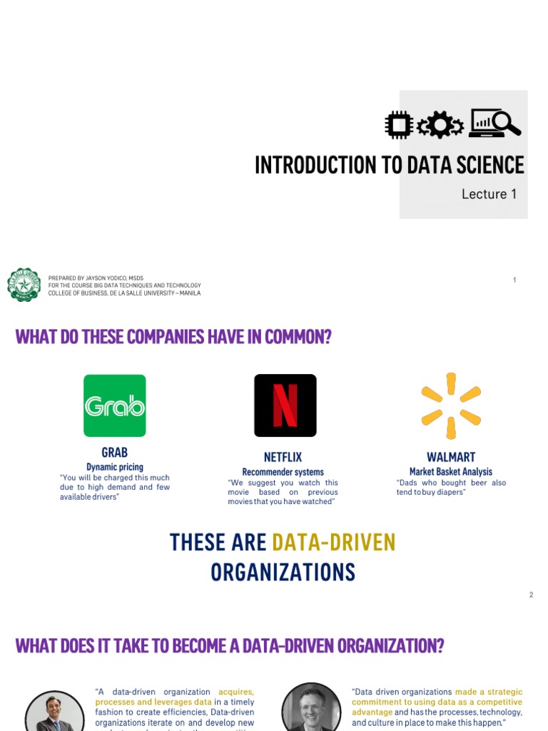 1 - Introduction To Data Science | PDF