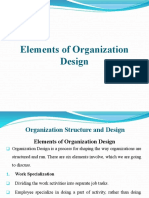 Elements of Organization Structure and Design