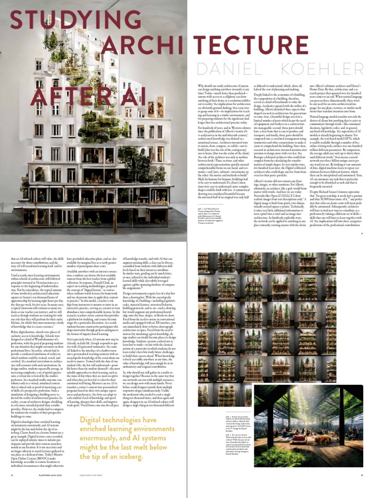 Studying Architecture Post-AI | PDF | Artificial Intelligence ...