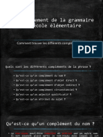 L3 - G1 - Les Différents Compléments de La Phrase - Cours - 171122