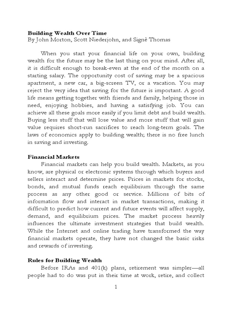 Cse k reading morton niederjohn thomas building wealth pdf