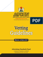 Vetting Guidelines