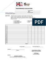 Ojt Performance Evaluation