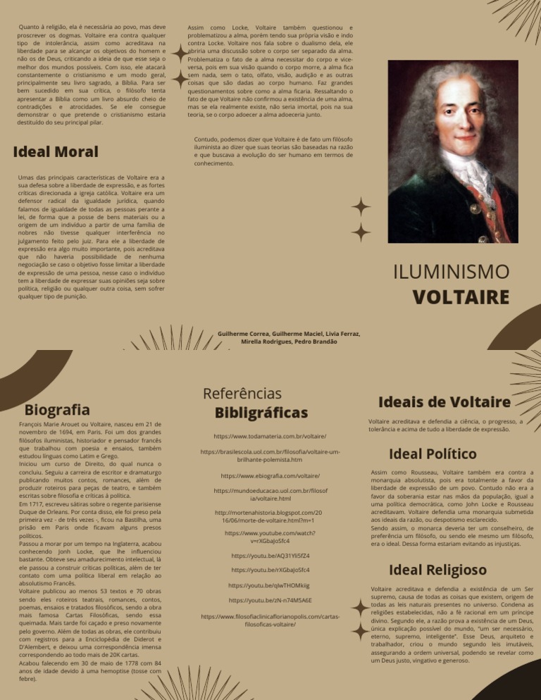 Folheto Voltaire PDF Voltaire Alma