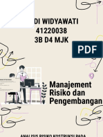 Andi Widyawati - 41220038 - 3B D4 MJK - Tugas Manajemen Risiko Dan Pengembangan