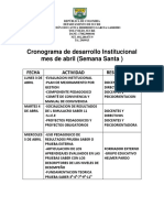 Desarrollo Institucional - Abril