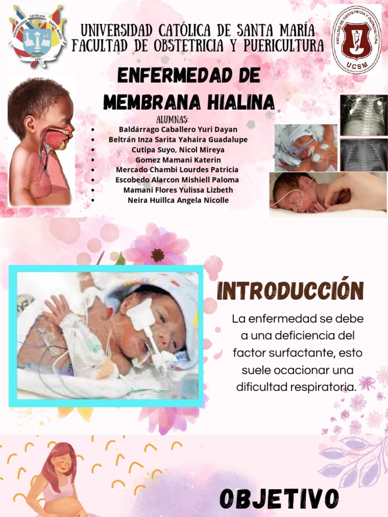 Enfermedad de Membrana Hialina PDF Parto prematuro Medicina CLINICA
