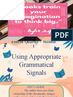 Grammatical Signals On Idea Development