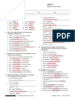 Basic Grammar Unit5 With Answers