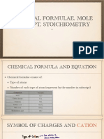 Chemical Formulae, Mole Concept (Raw)