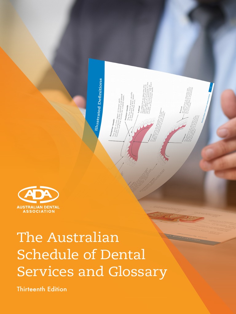 Australian Schedule and Dental Glossary 13th Edition PDF Dental