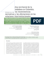 Vista de Gestión Pública Territorial de La Seguridad Ciudadana en Colombia. Análisis de Las Inconsistencias Normativas y Las Afectaciones en Las Relaciones Interinstitucionales