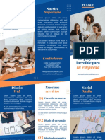 Folleto Brochure Empresarial Profesional Azul y Naranja