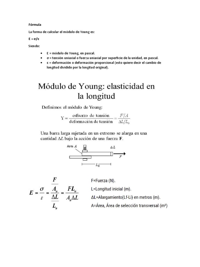 Módulo De Elasticidad Pdf