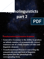 Psycholinguistics - Part 2