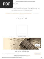 Accelerometer Specifications - Deciphering An Accelerometer's Datasheet