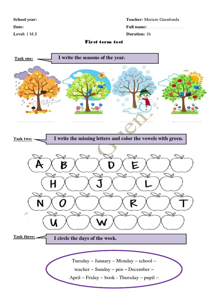 Dzexams 1am Anglais 344225 PDF