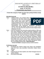 FIXXX Lit. Syukur Pentakosta, (Etnis Flobamora), Senin, 29 Mei 2023