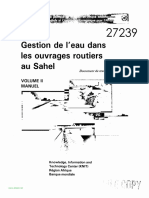 Gestion de l'Eau Dans Les Ouvrages Routiers Au Sahel Volume2