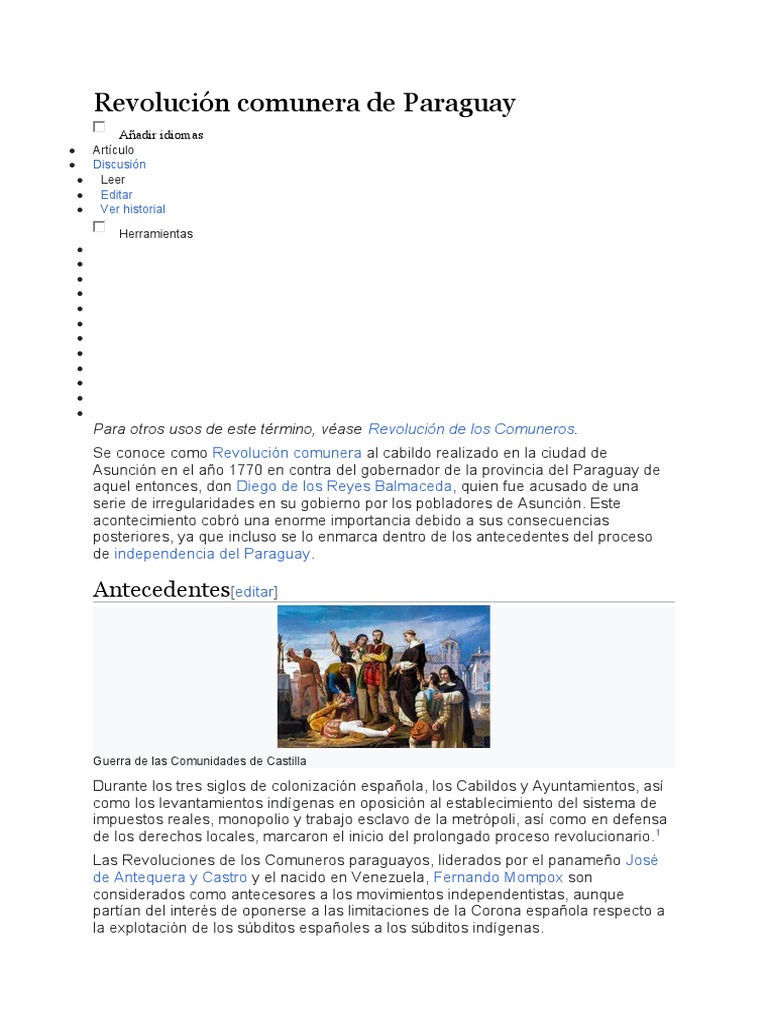 Revolución Comunera de Paraguay PDF