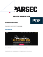 Parsec Quick Setup and Startup Guide