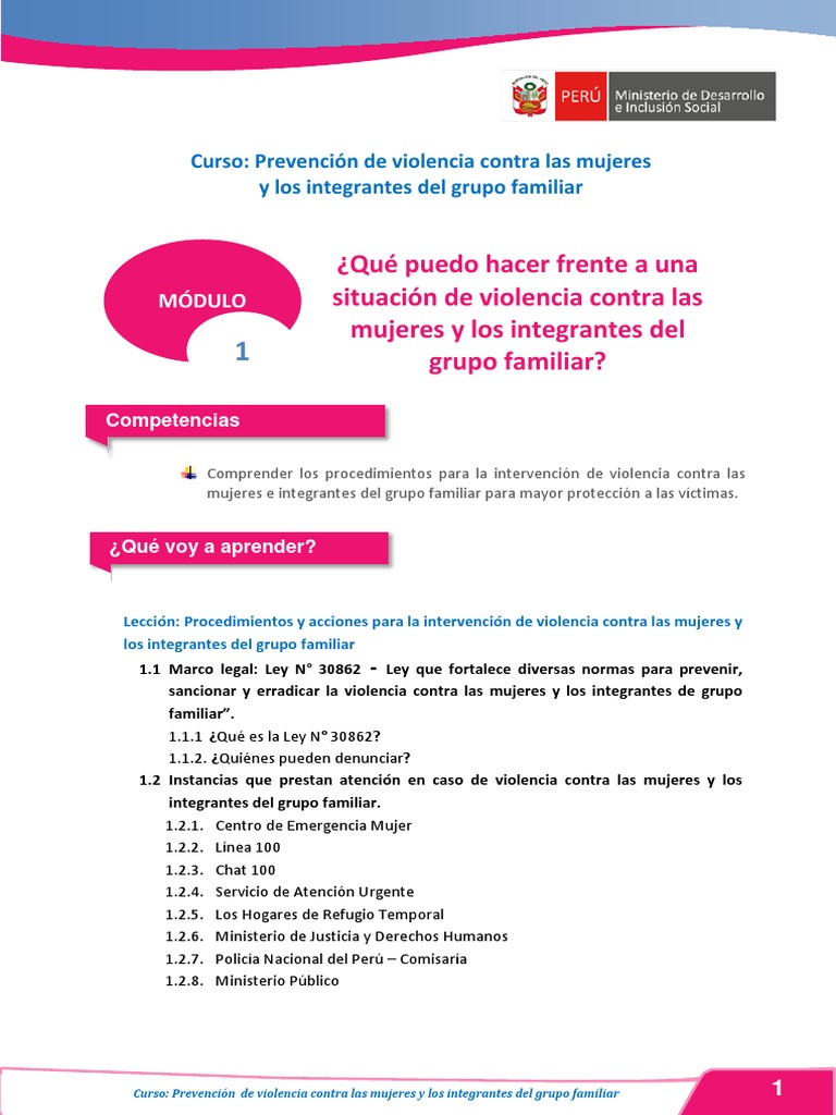 Prevención de Violencia Familiar en Perú | PDF | La violencia contra ...