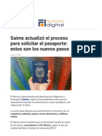 Saime Actualizó El Proceso para Solicitar El Pasaporte - Estos Son Los Nuevos Pasos - Finanzas Digital