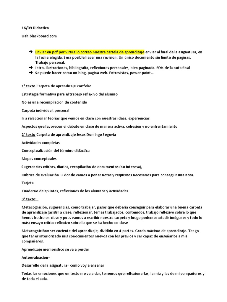 Apuntes Didactica 1 | PDF | Evaluación | Plan de estudios