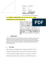 Demanda de Prescripcion Adquisitiva de Dominio