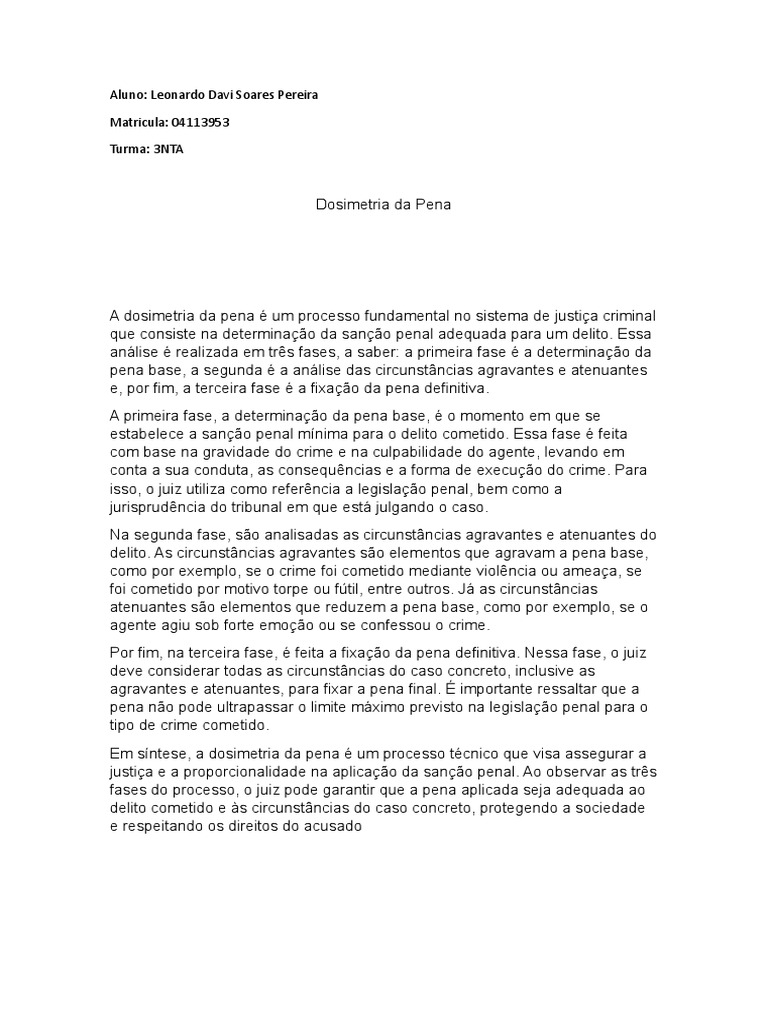 Dosimetria Da Pena PDF
