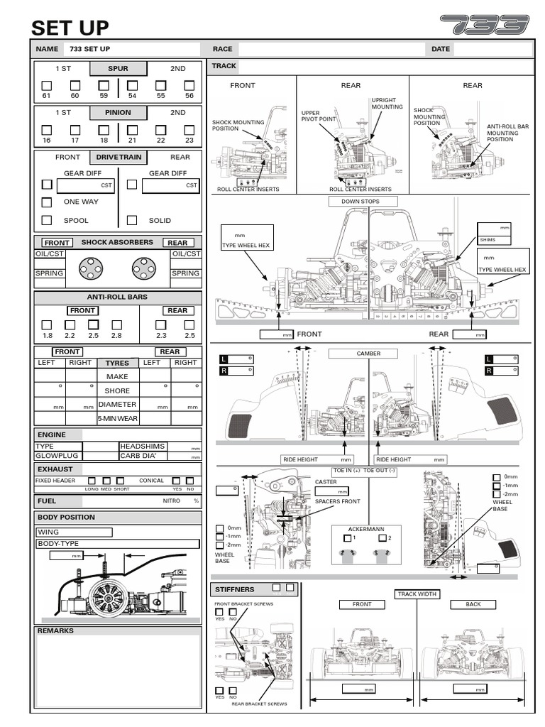 Race Car Setup Specifications Guide | PDF | Car | Automotive Technologies