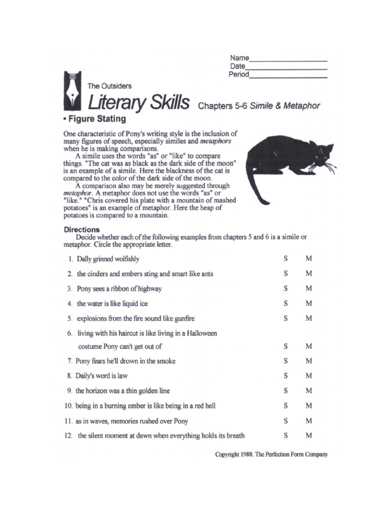 Simile and Metaphor in Outsiders | PDF
