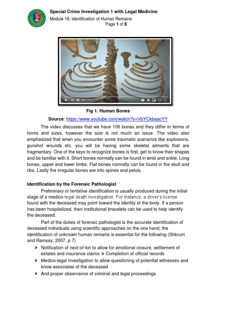 WEEK16Identification of Human Remains PDF